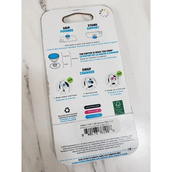 PopSockets Cell Phone Grip Stand Orange Botanical Garden boho floral leaves fall - Picture 3 of 4